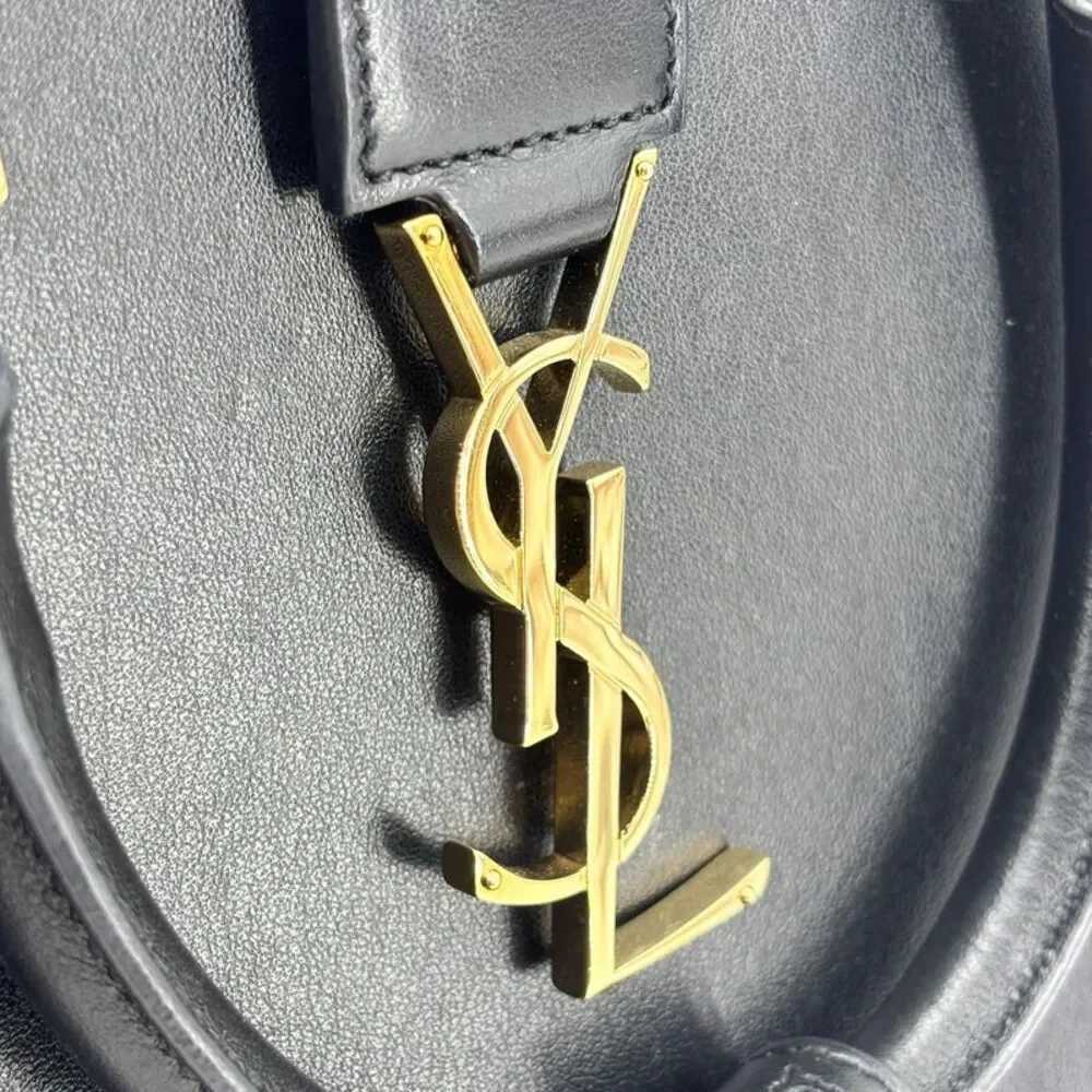 Saint Laurent Small Monogram Cabas Bag Black